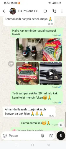 Testimonial Papan Bunga warungkadu